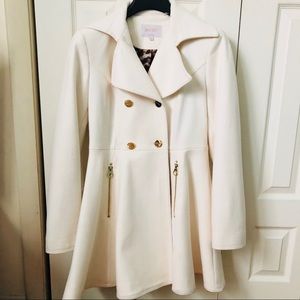 Laundry Cream Skirted Peacoat Small